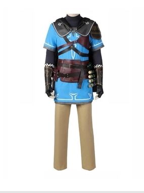 Game Cosplay Costume Uniform Blue Princess Uniform Cloak Full Set Halloween
